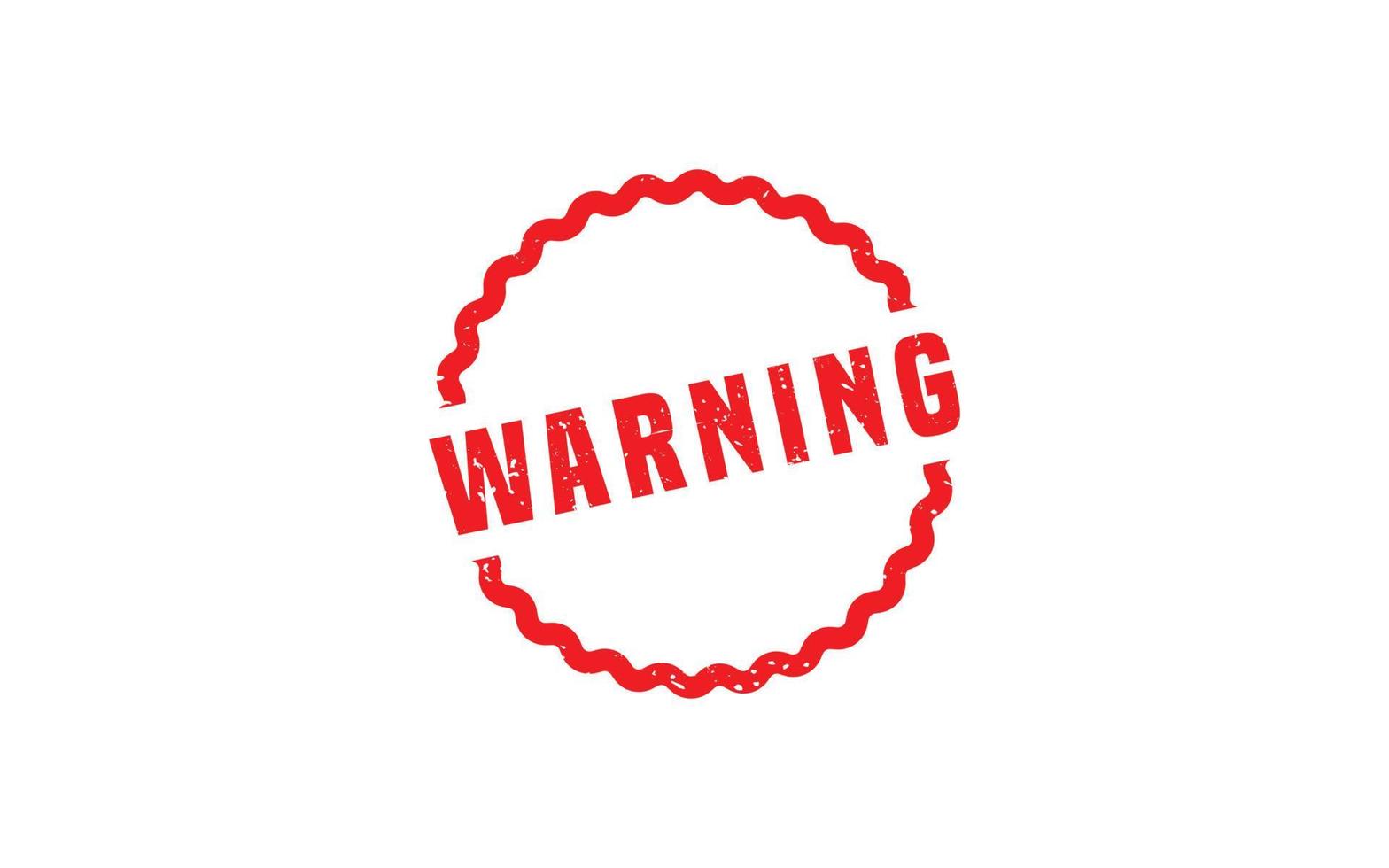 WARNING rubber stamp with grunge style on white background vector