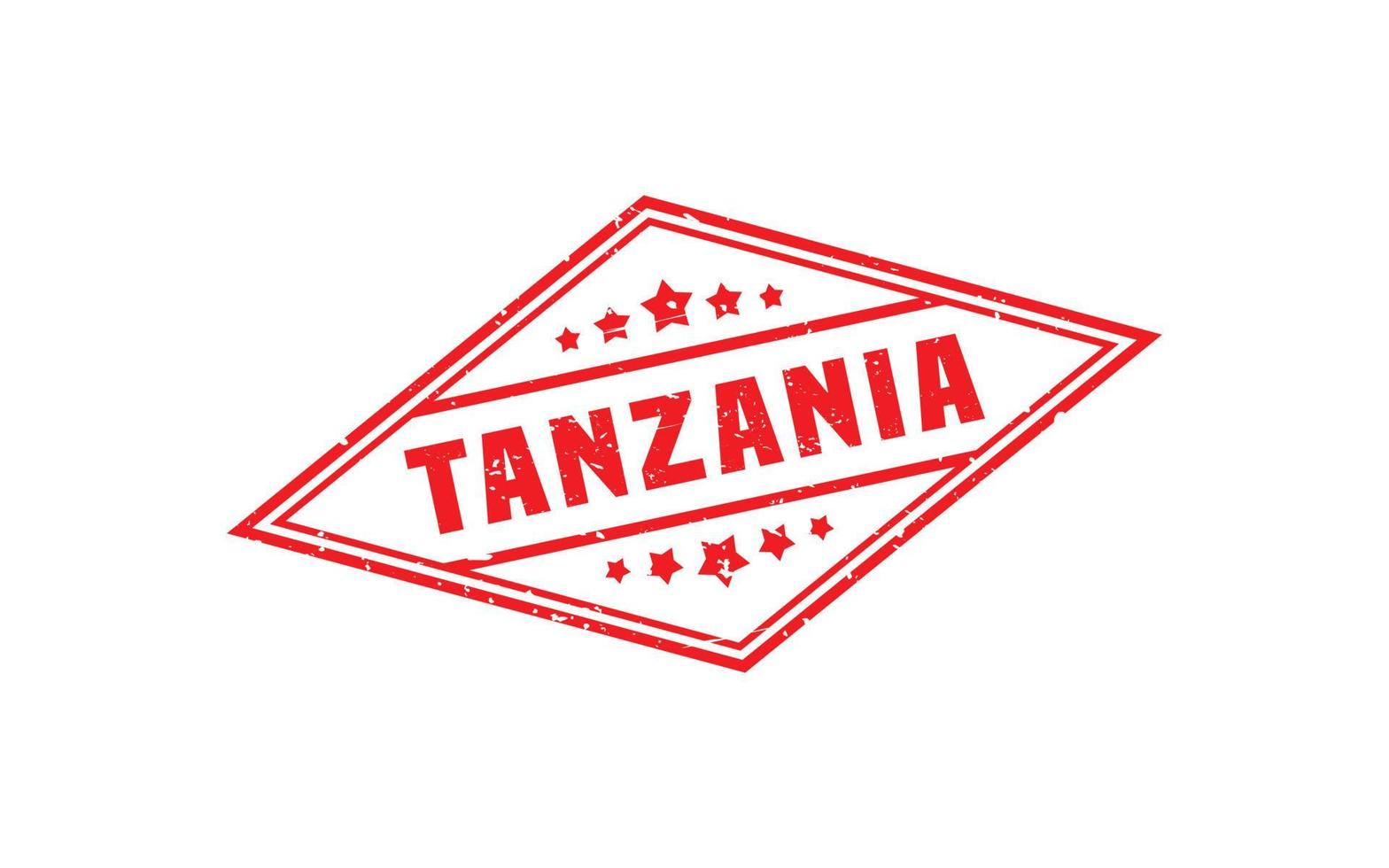 TANZANIA rubber stamp with grunge style on white background vector