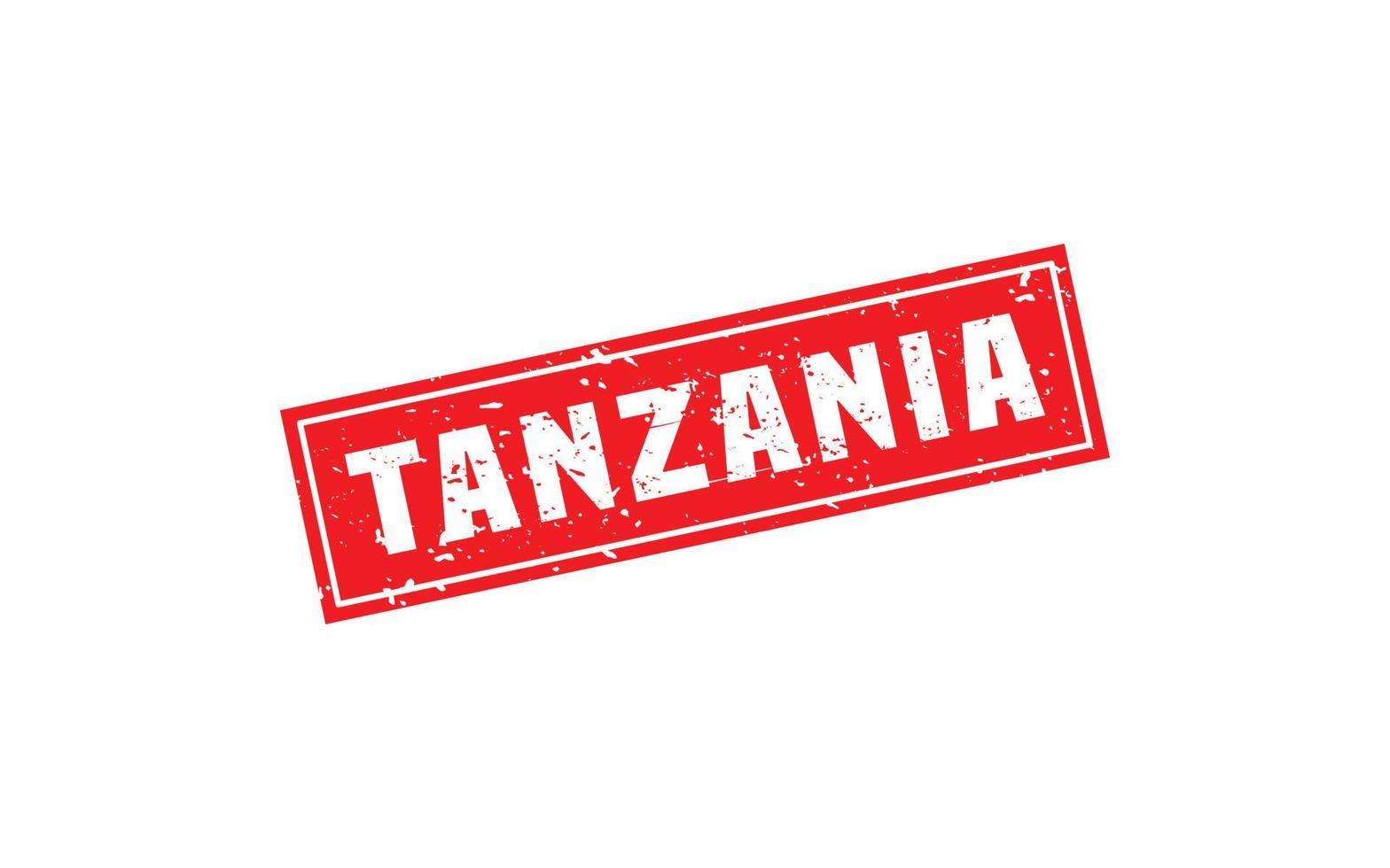 sello de goma de tanzania con estilo grunge sobre fondo blanco vector