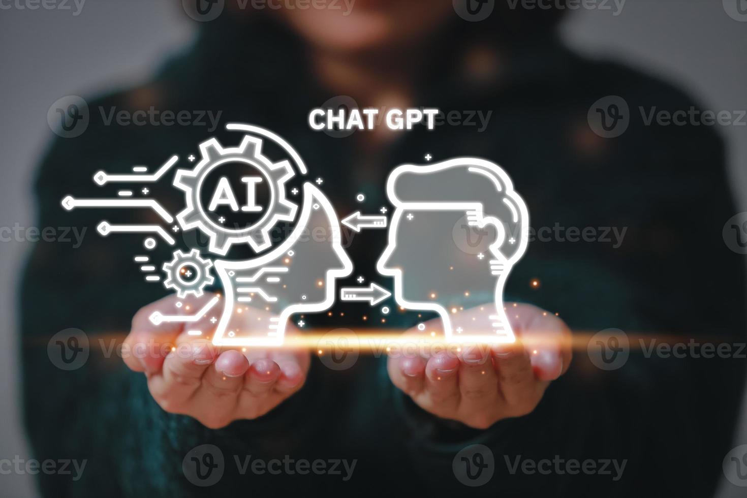 chatbot digital táctil para proporcionar acceso a información y datos en la red en línea, aplicación de robot y conexión global, ai, inteligencia artificial, innovación. foto