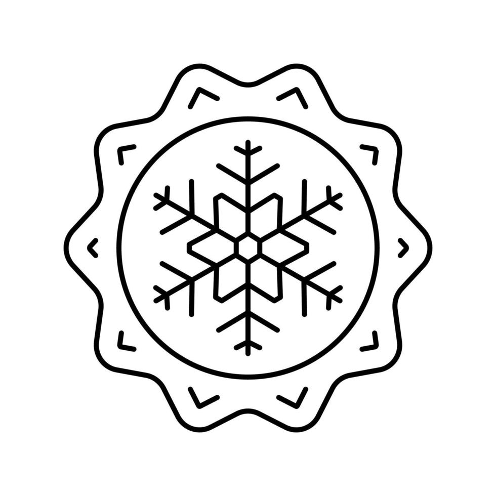 ilustración de vector de icono de línea de invierno congelado