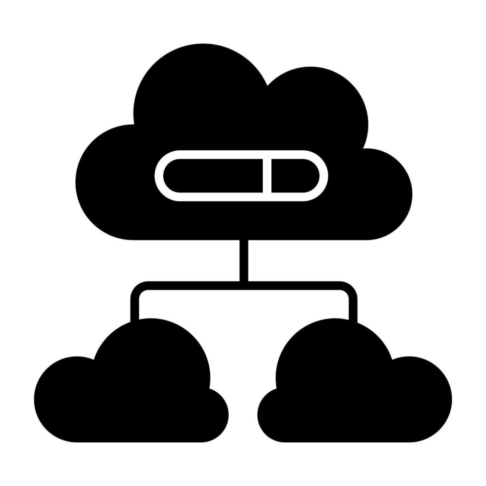 icono de descarga premium de la red en la nube vector
