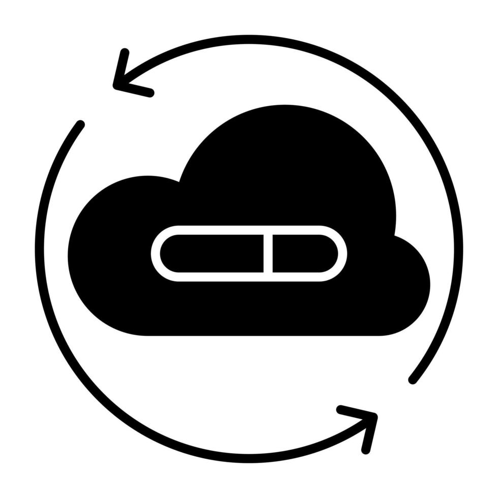 Unique design icon of cloud update vector
