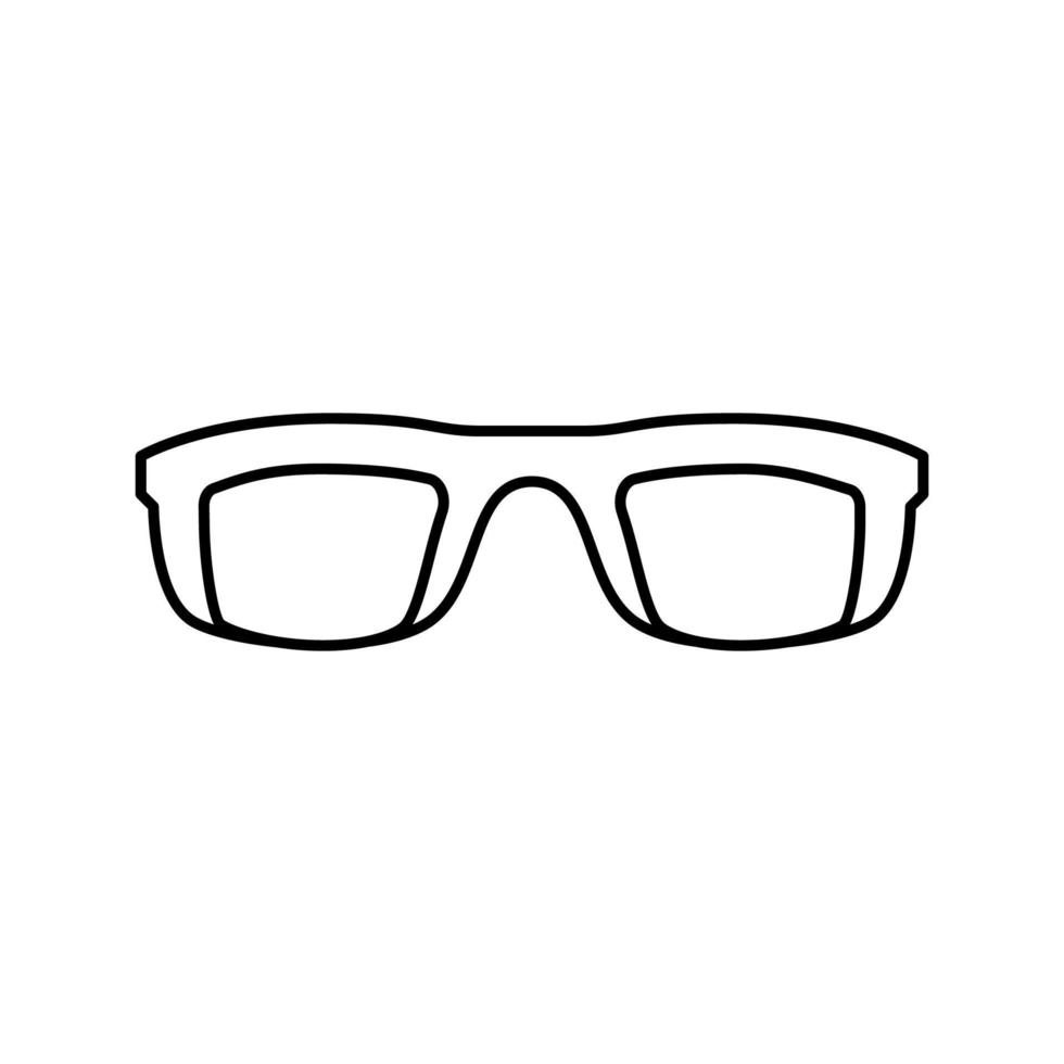 niño niño gafas marco línea icono vector ilustración