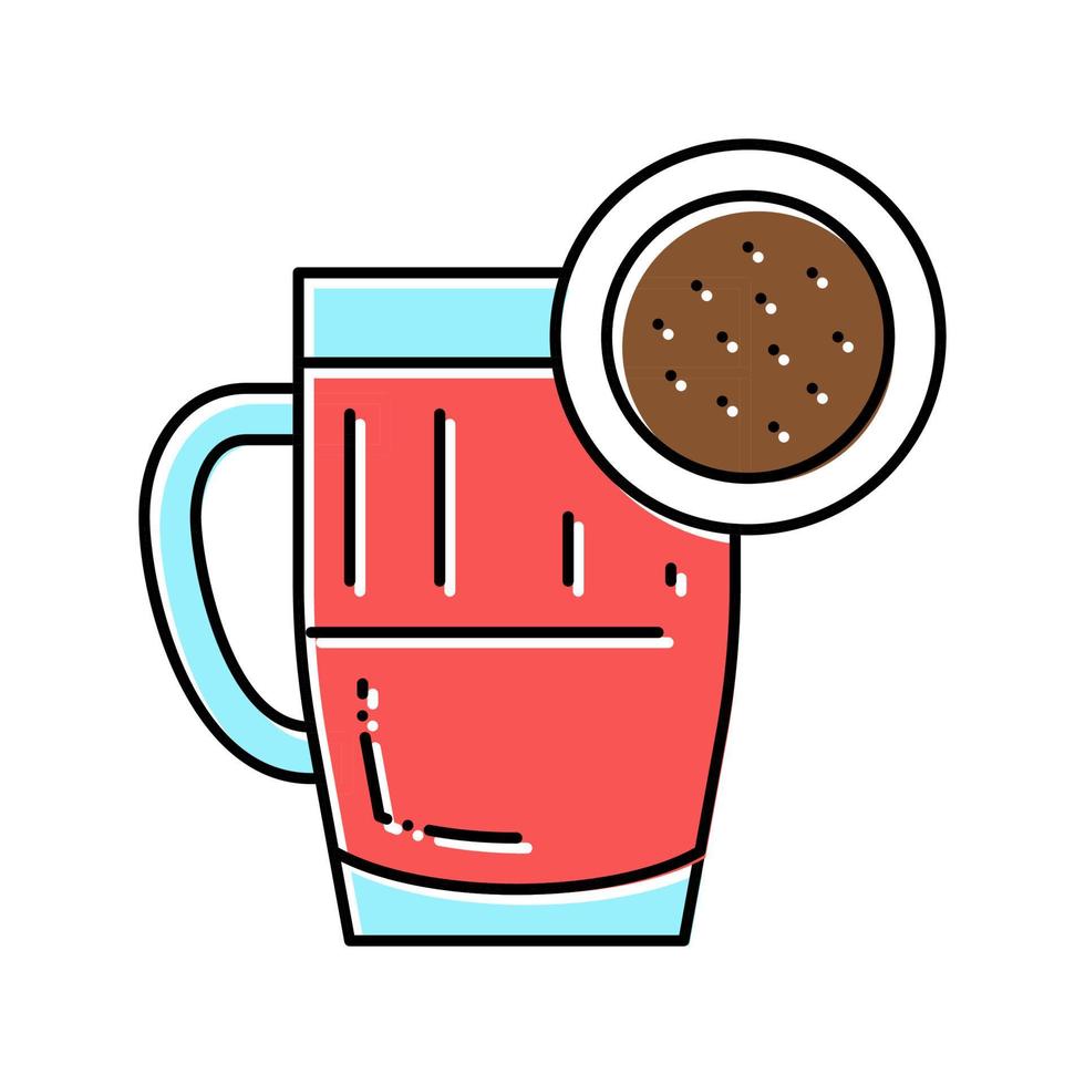 pu erh tea color icon vector illustration