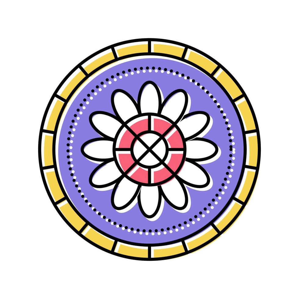 boho astrological color icon vector illustration