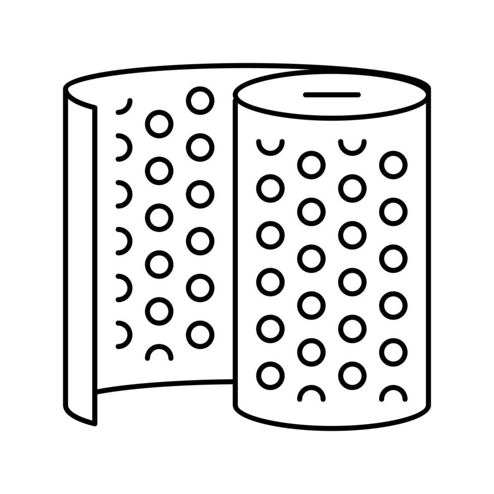 bubble wrap plastic line icon vector illustration 19572526 Vector Art