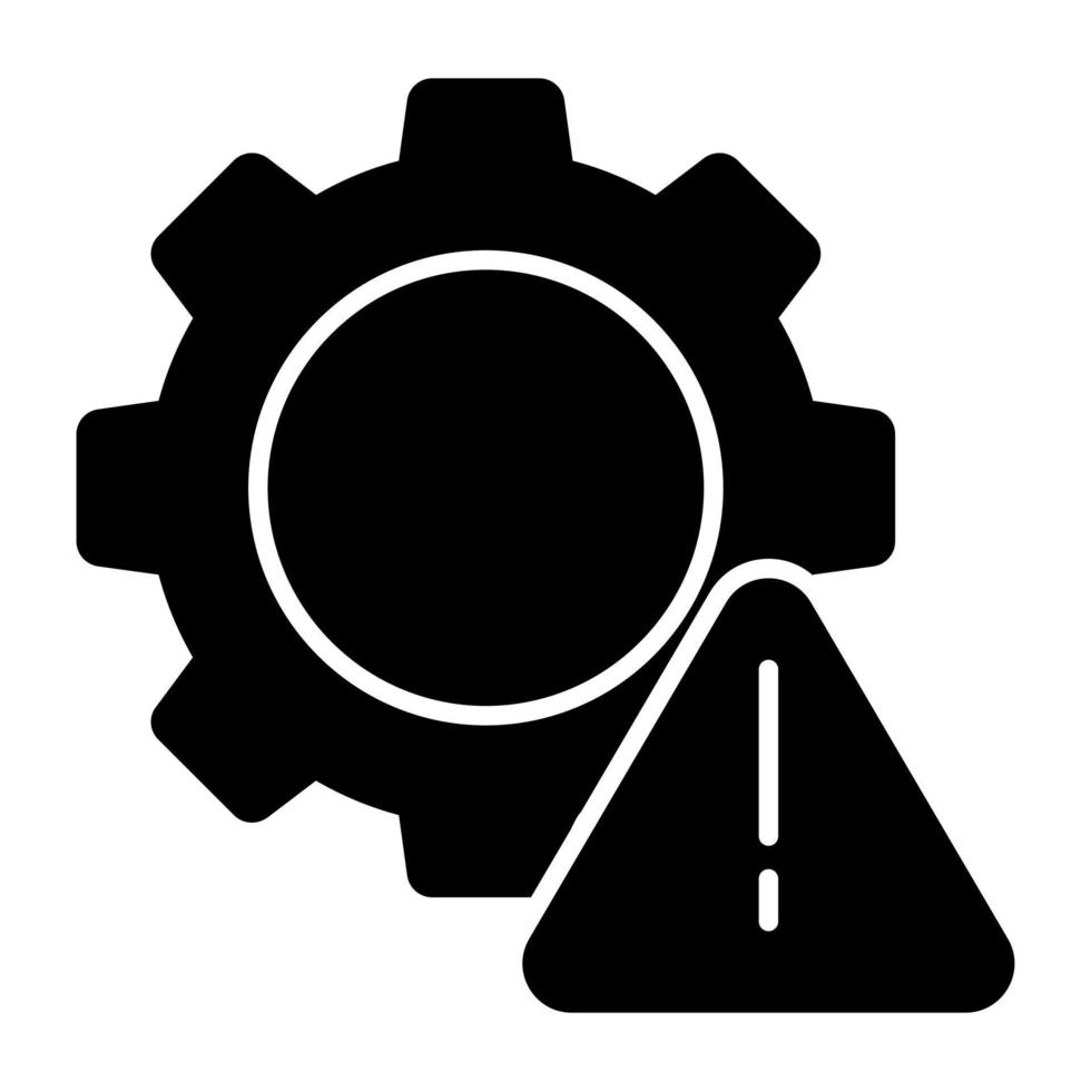 An editable design icon of setting risk vector