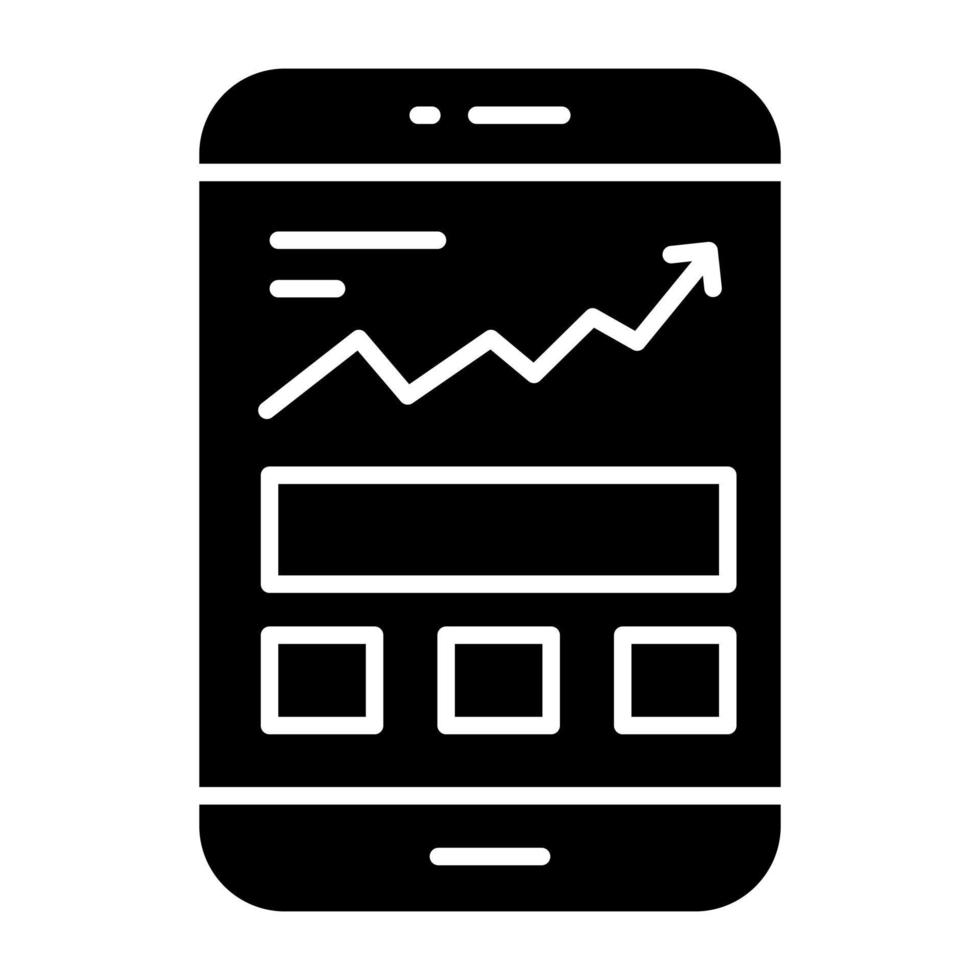 Unique design icon of mobile analytics vector