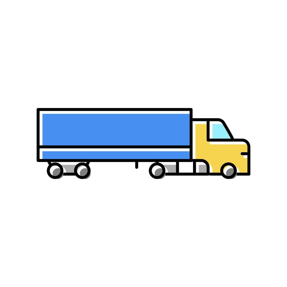 ilustración de vector de icono de color de camión de carga