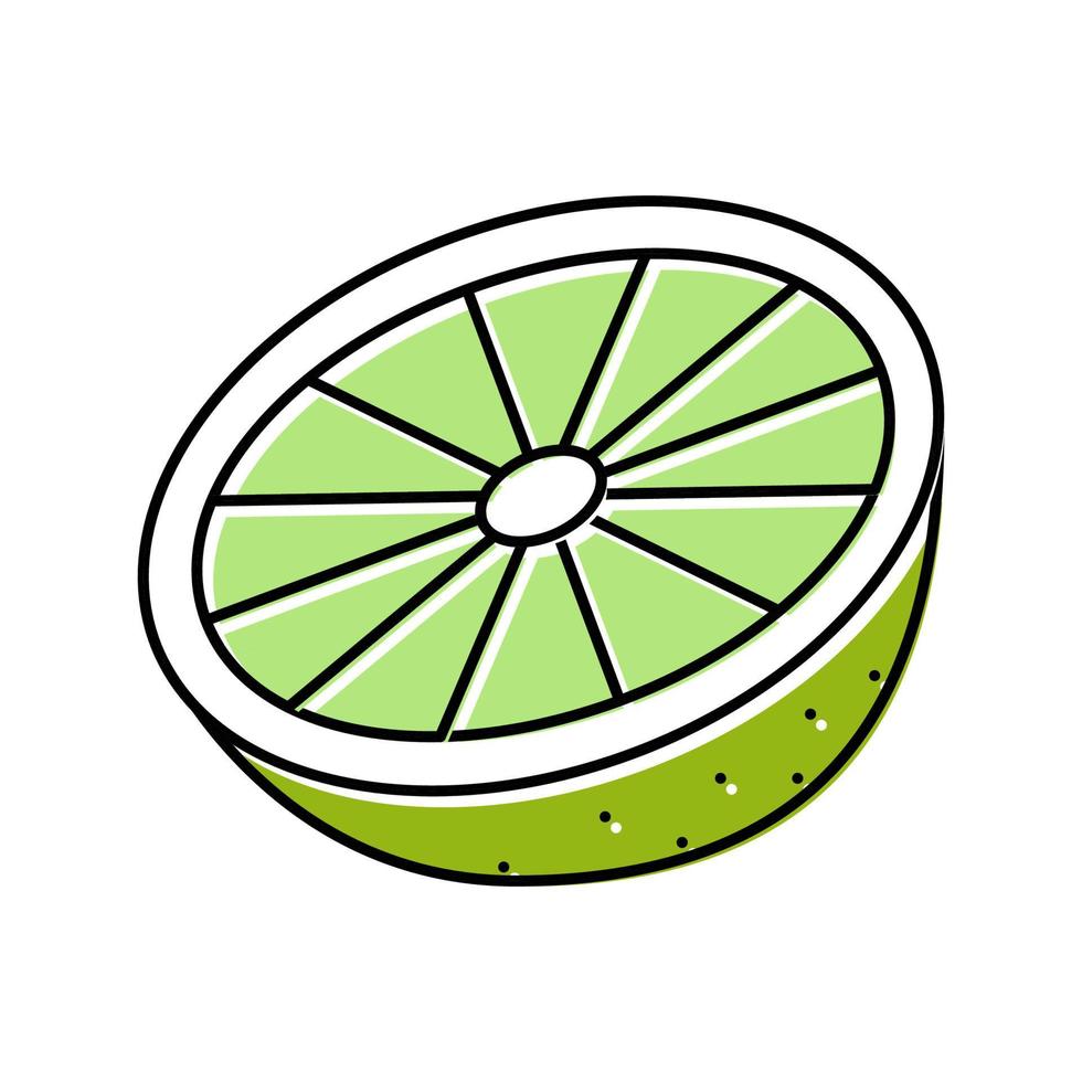 half lime color icon vector illustration