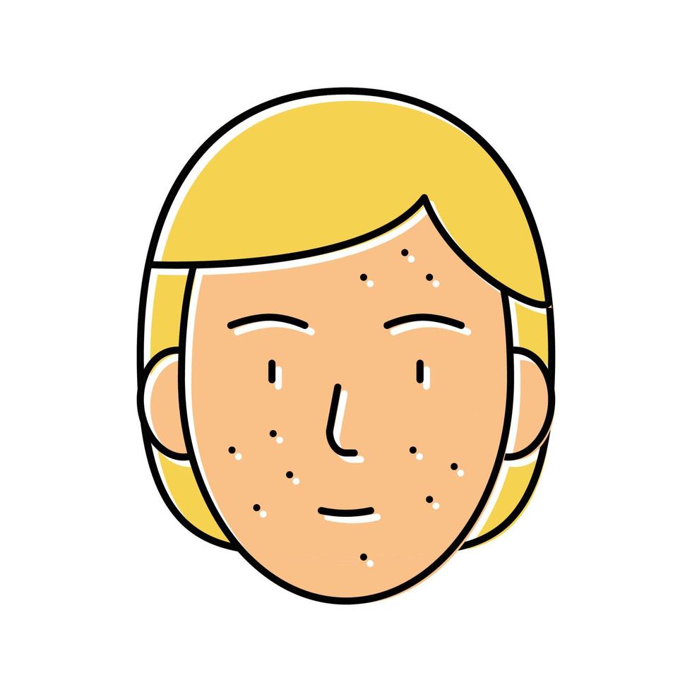 face skin rash color icon vector illustration