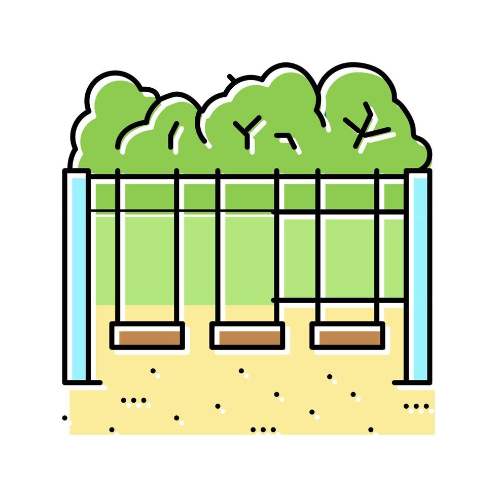 swing park color icon vector illustration