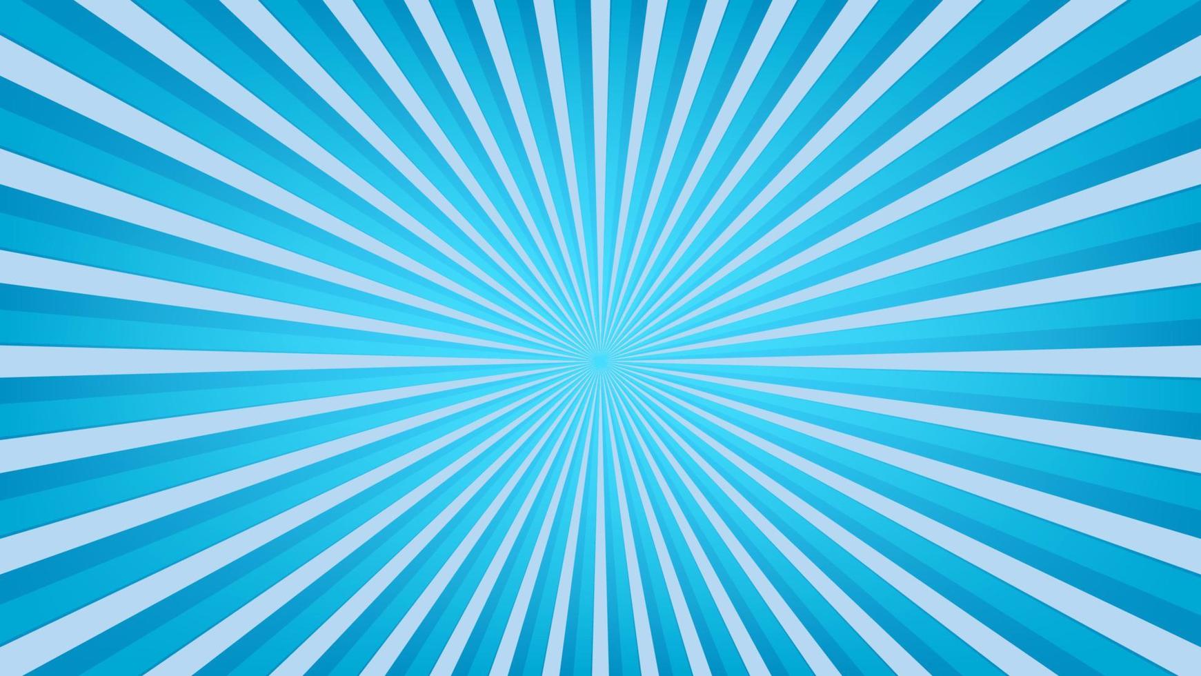 fondo de patrón de rayos de sol azul abstracto para elemento de diseño gráfico moderno. dibujos animados de rayos brillantes con colores para el fondo de pantalla del banner del sitio web y la decoración de la tarjeta de póster vector