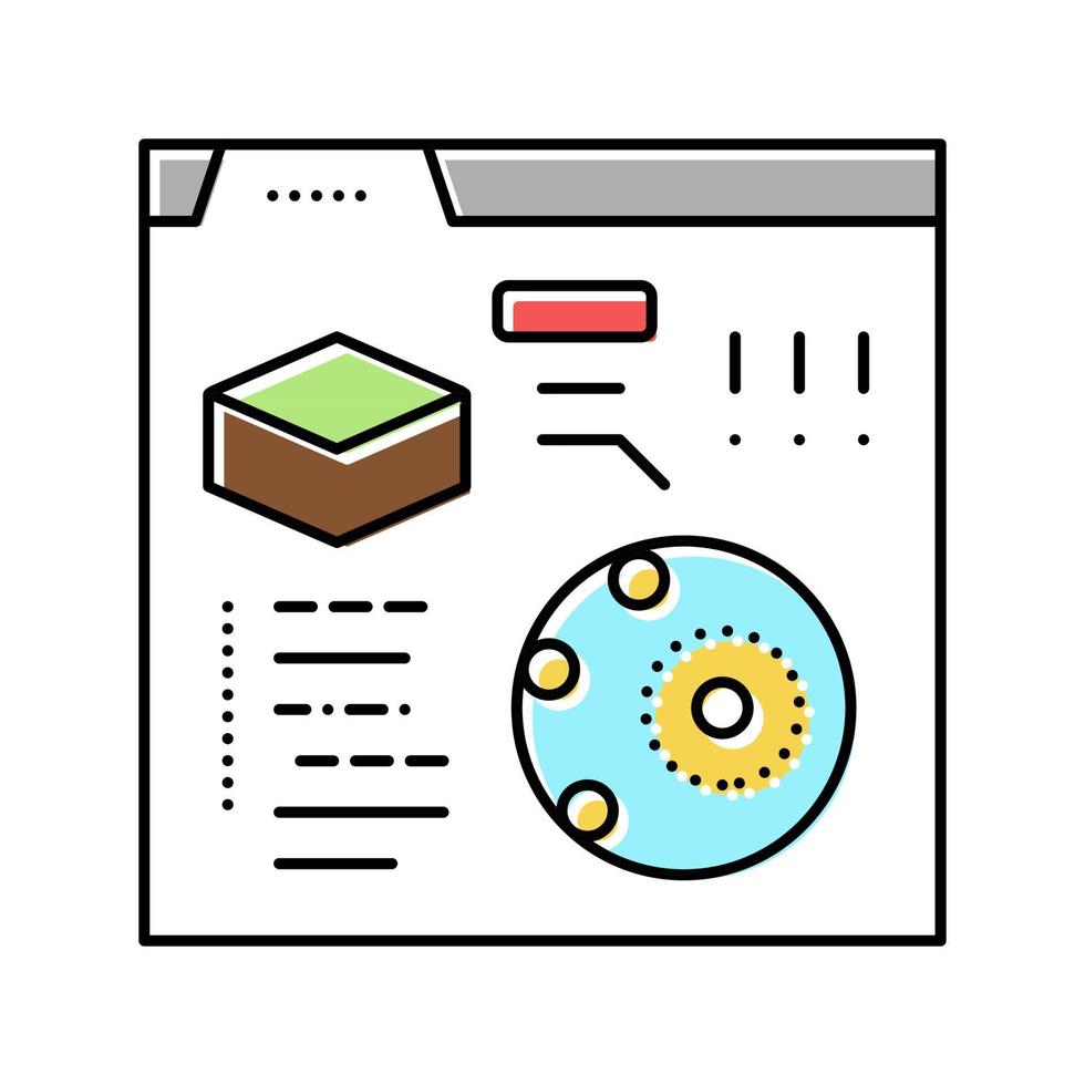 reading information of soil testing in internet color icon vecto vector