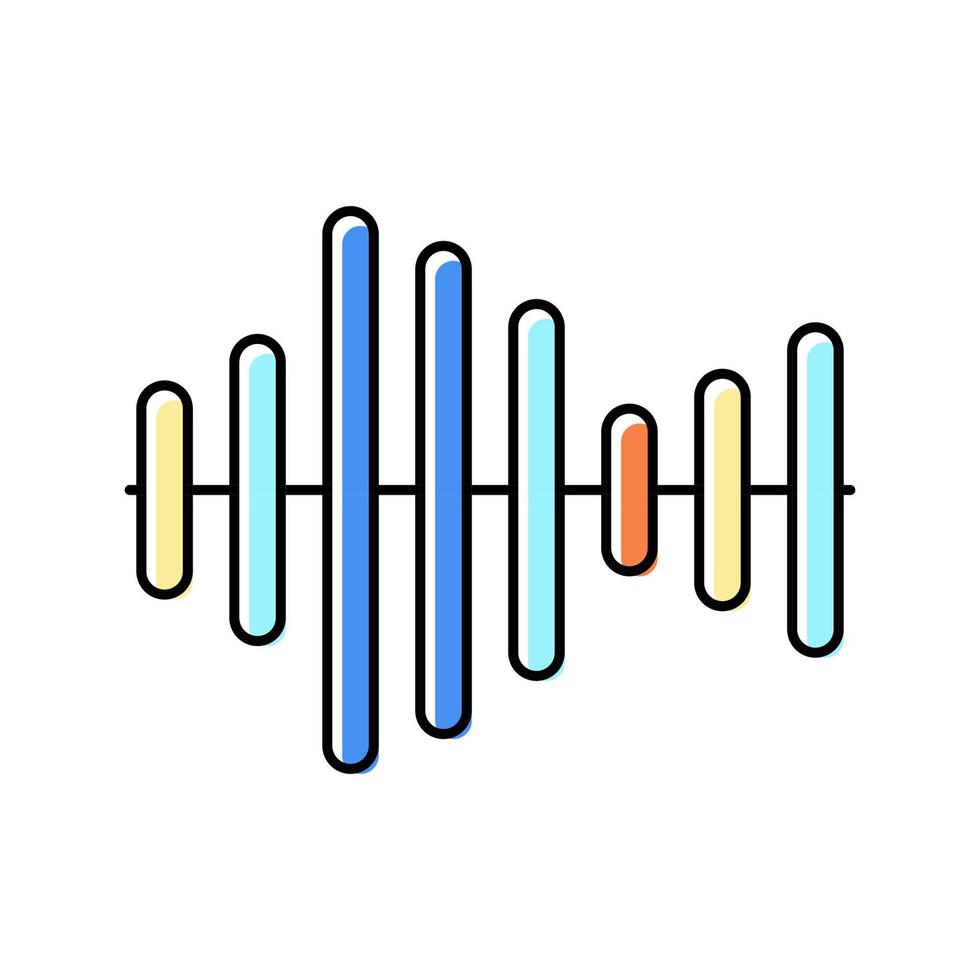 sound equalizer color icon vector illustration