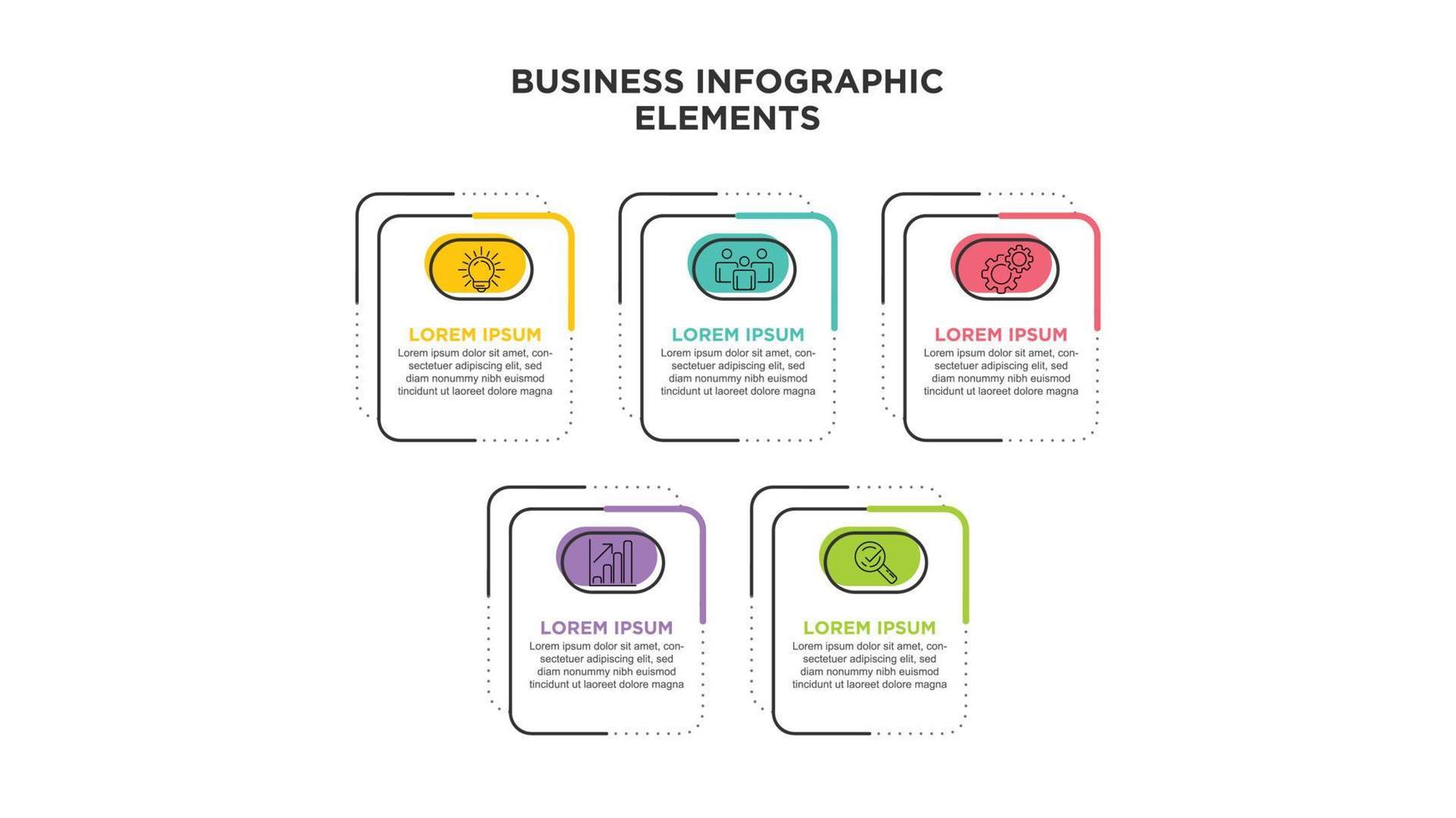 Infographics business template. Timeline with 6 steps, options and marketing icons. For content, diagram, flowchart, steps, parts, timeline infographics, workflow, chart. vector