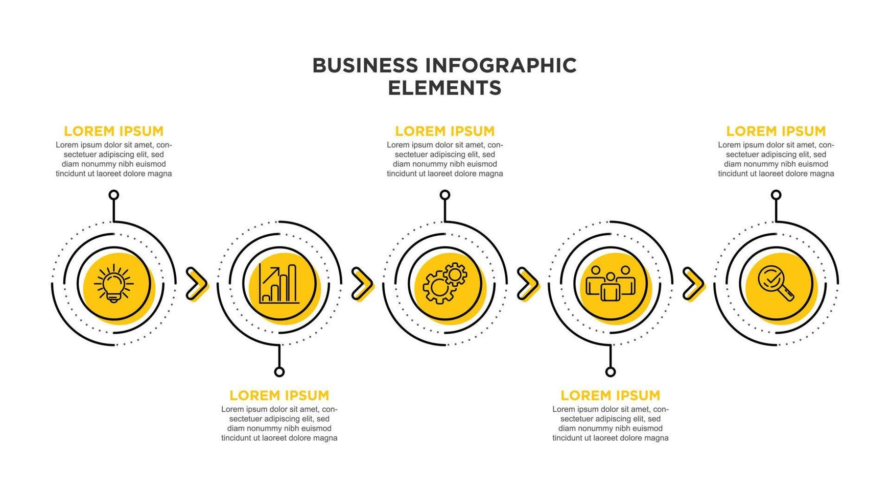 Infographic thin line design with icons and 5 options or steps. For content, diagram, flowchart, steps, parts, timeline infographics, workflow, chart. vector