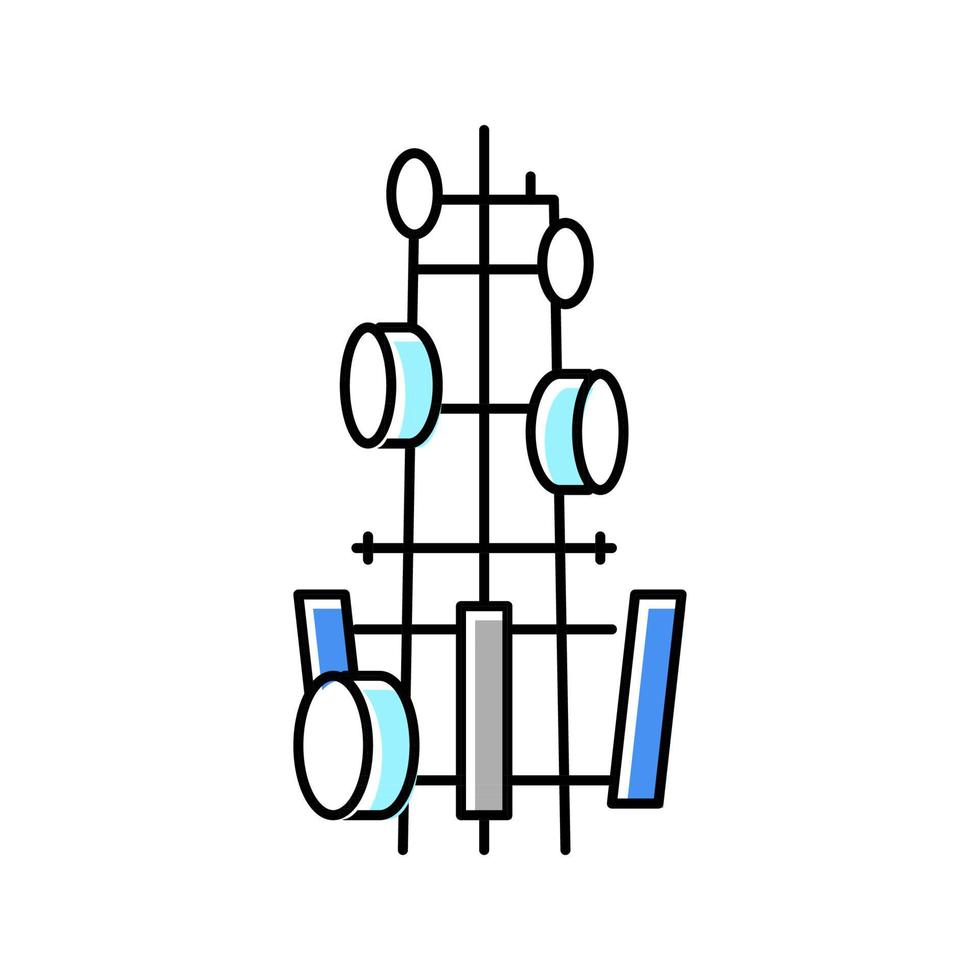 antenna equipment color icon vector illustration