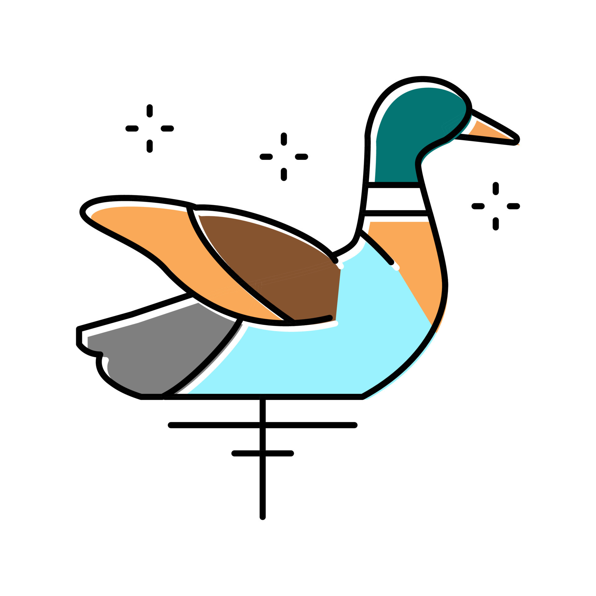 stuffed decoy for duck color icon vector illustration 19572999 Vector