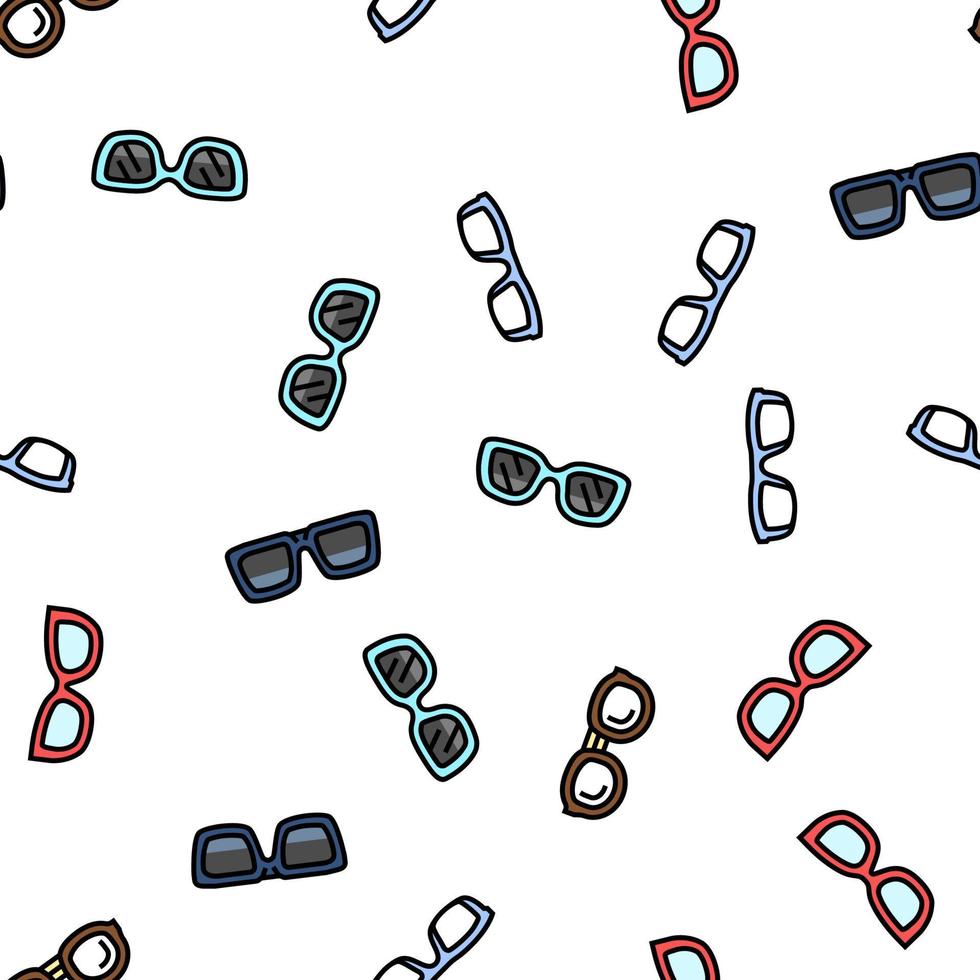 glasses optical style frame vector seamless pattern