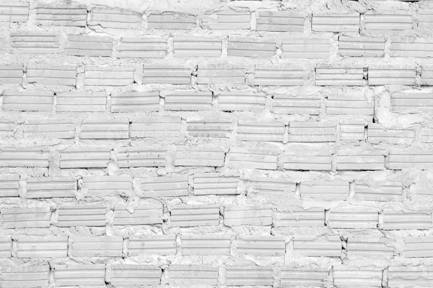 Abstract white brick wall texture for pattern background. photo
