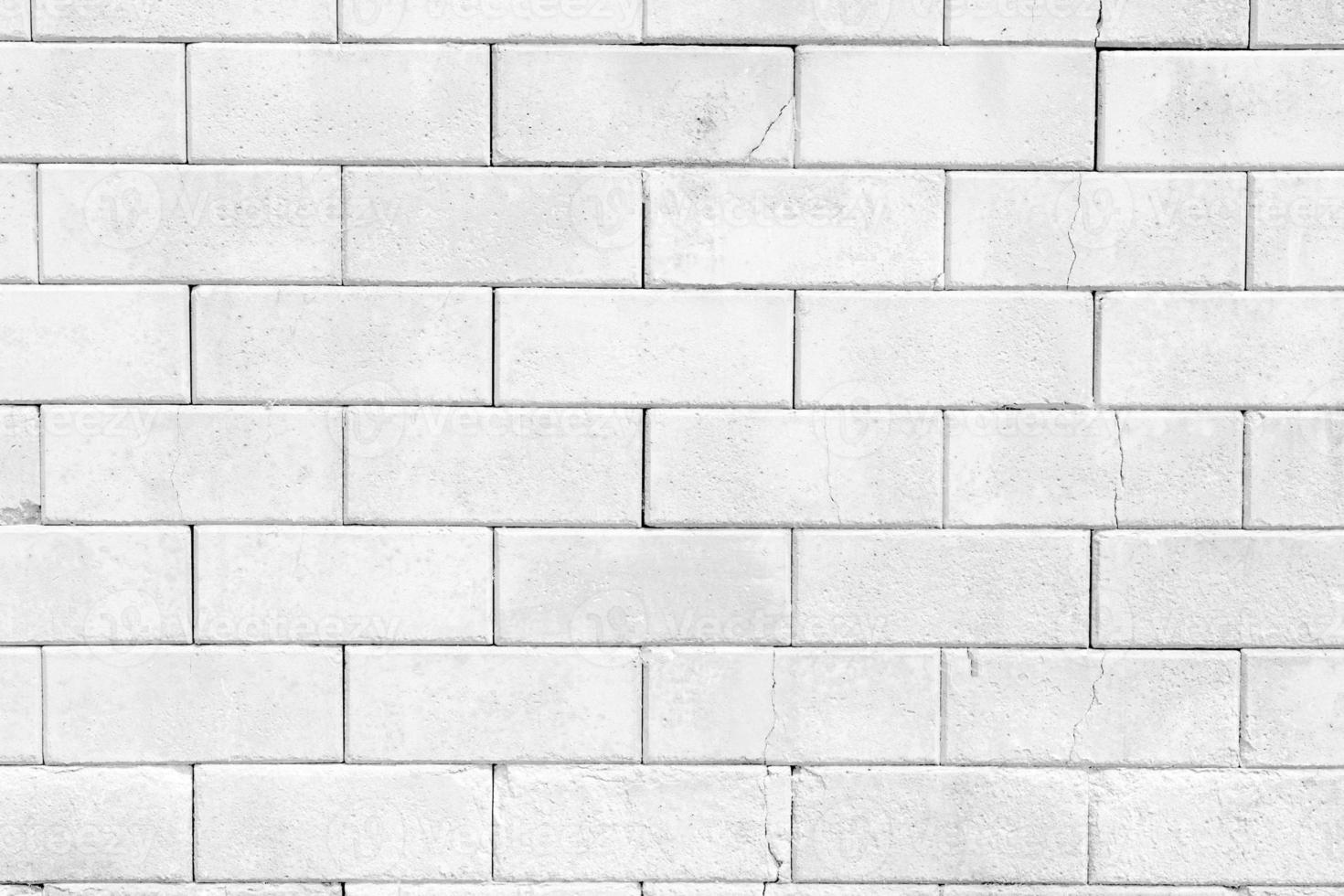 Abstract white brick wall texture for pattern background. photo
