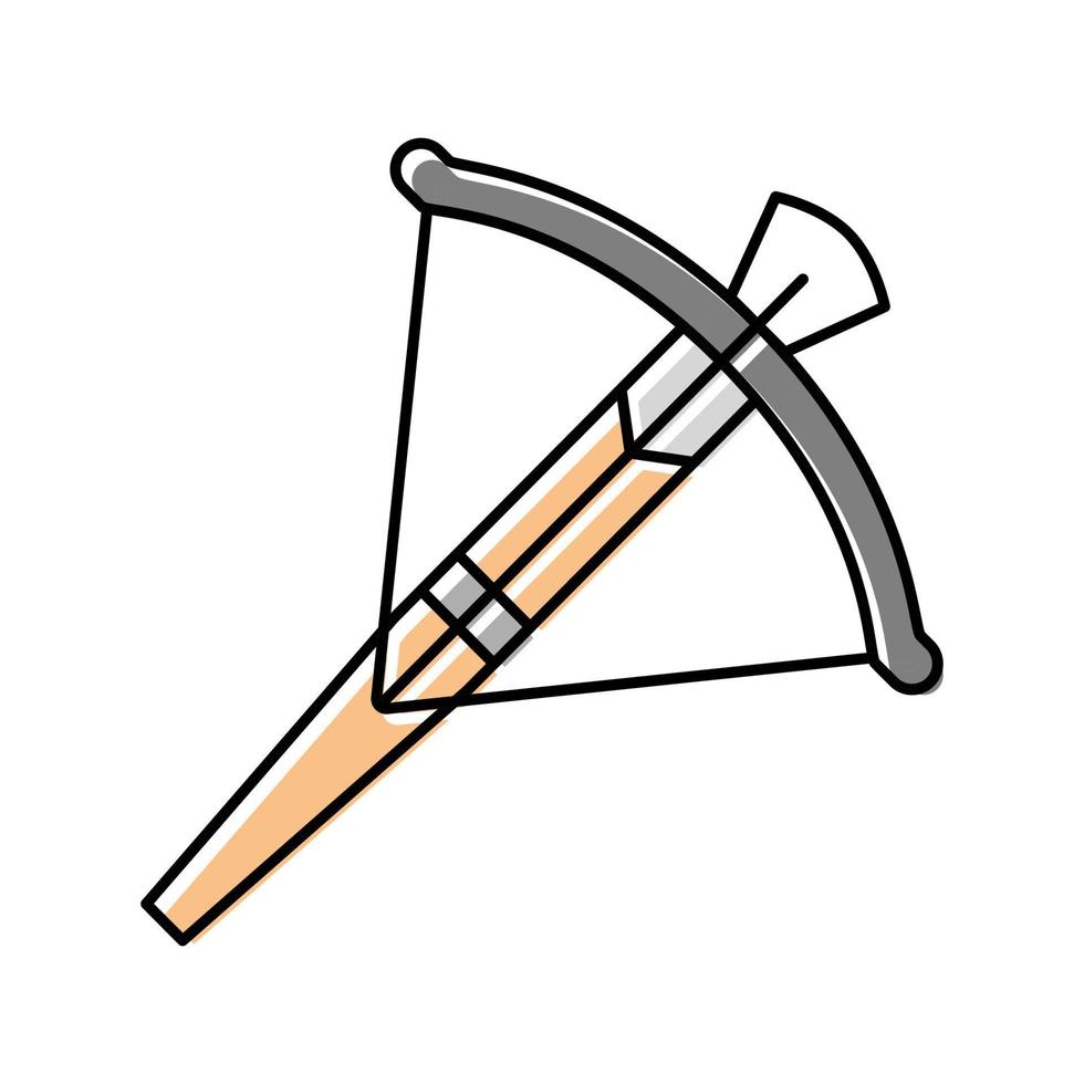 arrow crossbow color icon vector illustration