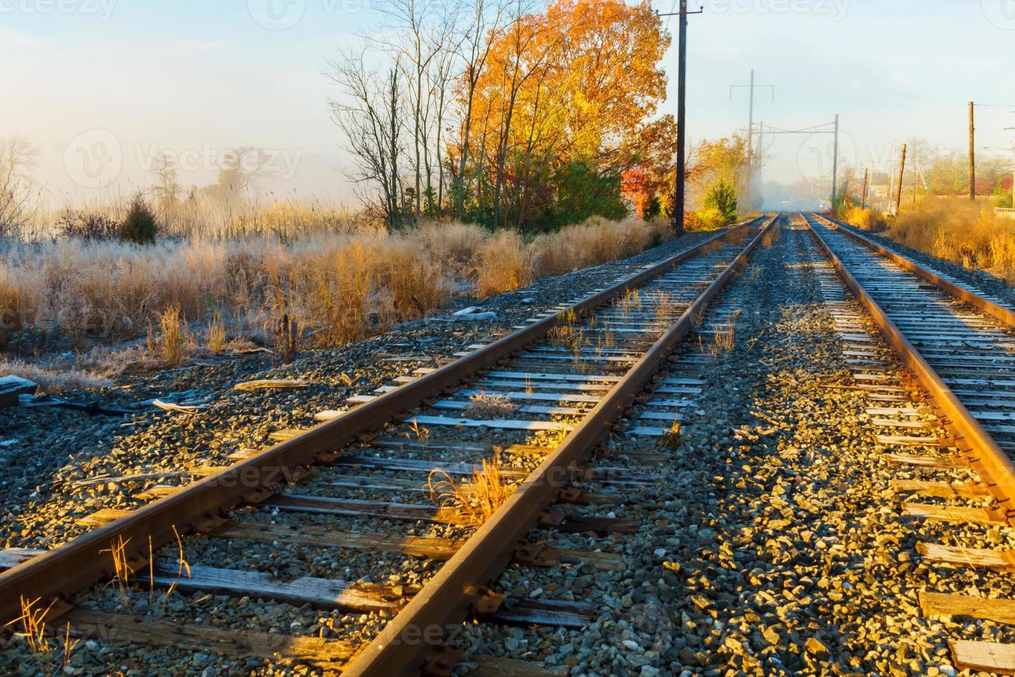 Mist covering railway tracks near photo