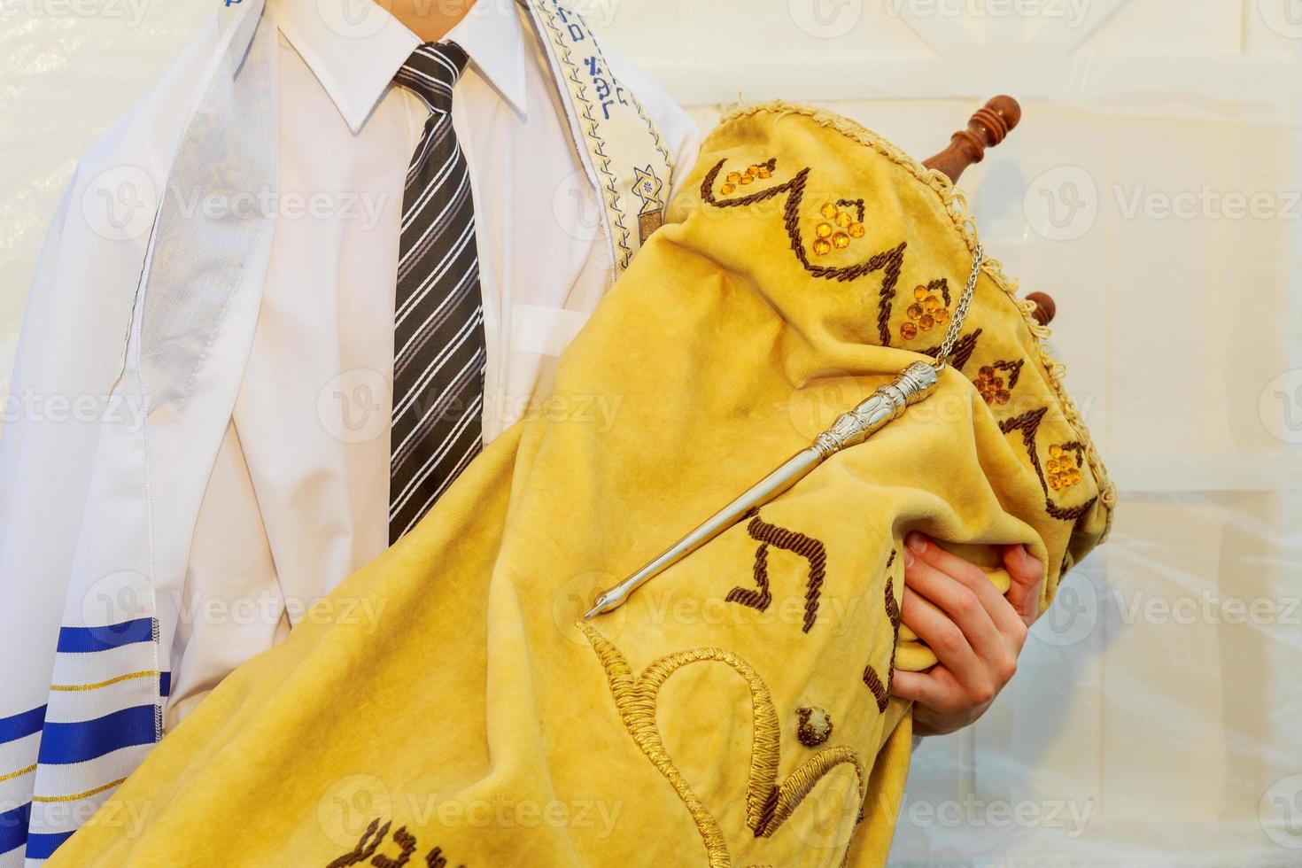 Jewish Torah at Bar Mitzvah 5 SEPTEMBER 2016 USA photo