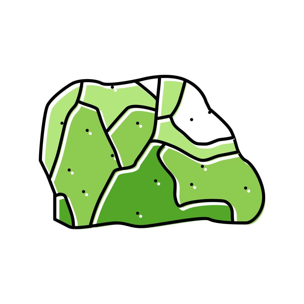 peridot stone rock color icon vector illustration