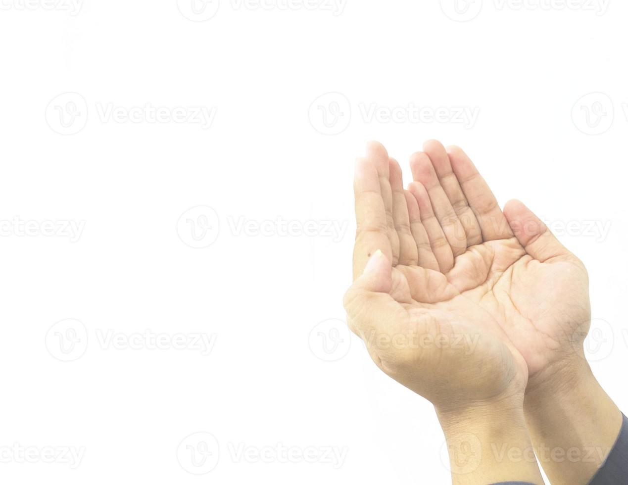 Praying hands. Islamic Background photo