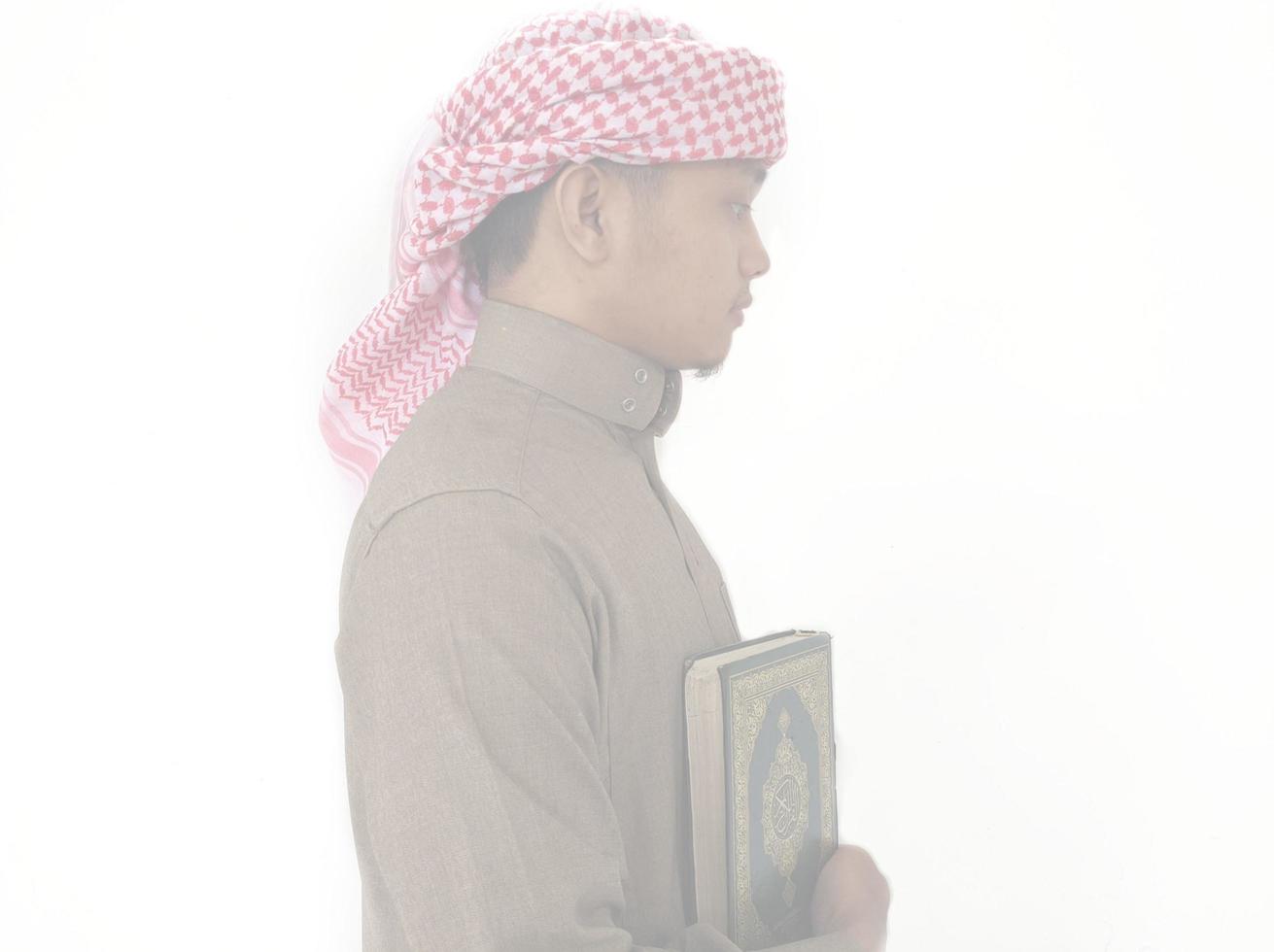 Indonesia. 31 January 2023. Photo of man reading a quran ready for Ramadan.