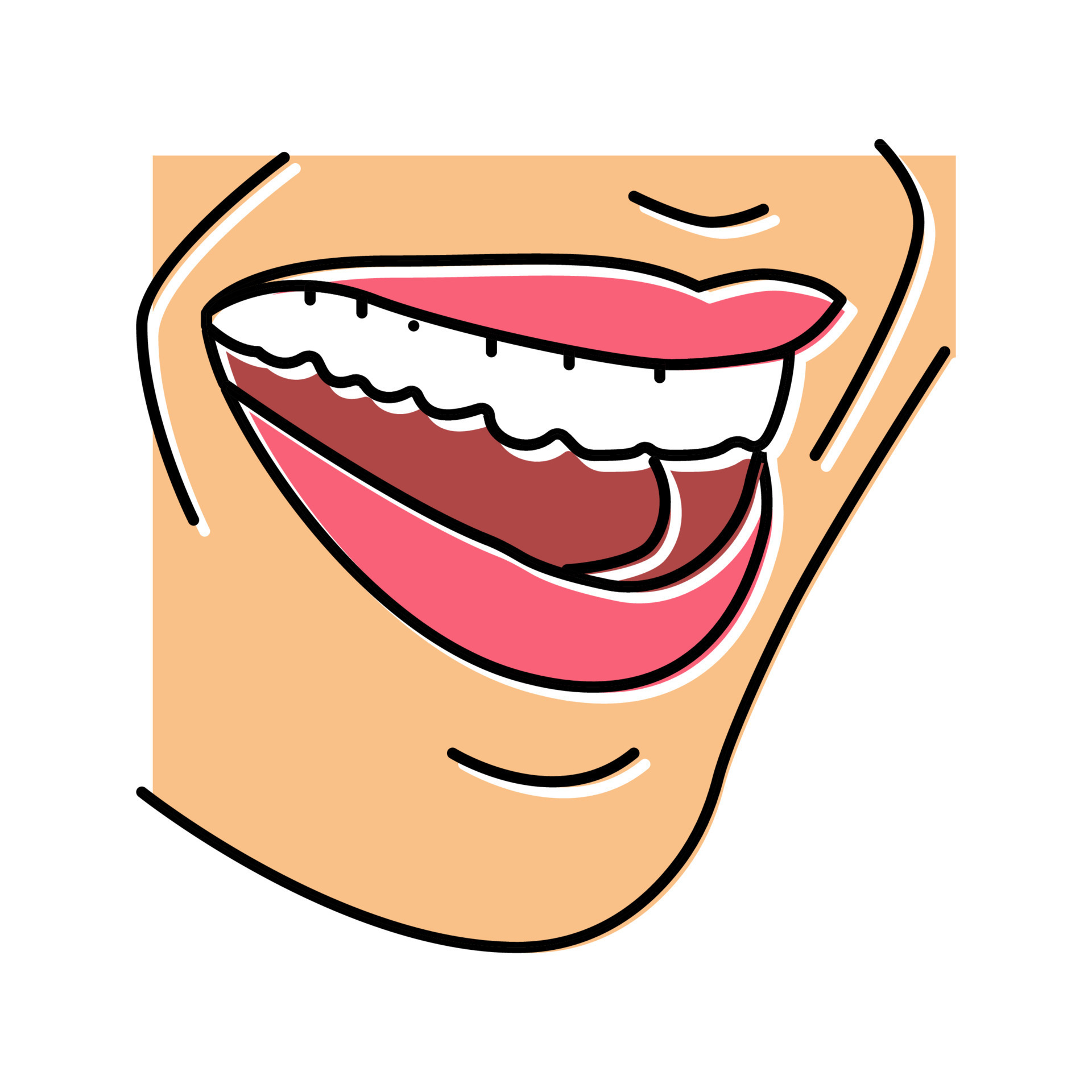 mouth with teeth and lips color icon vector illustration 19573886