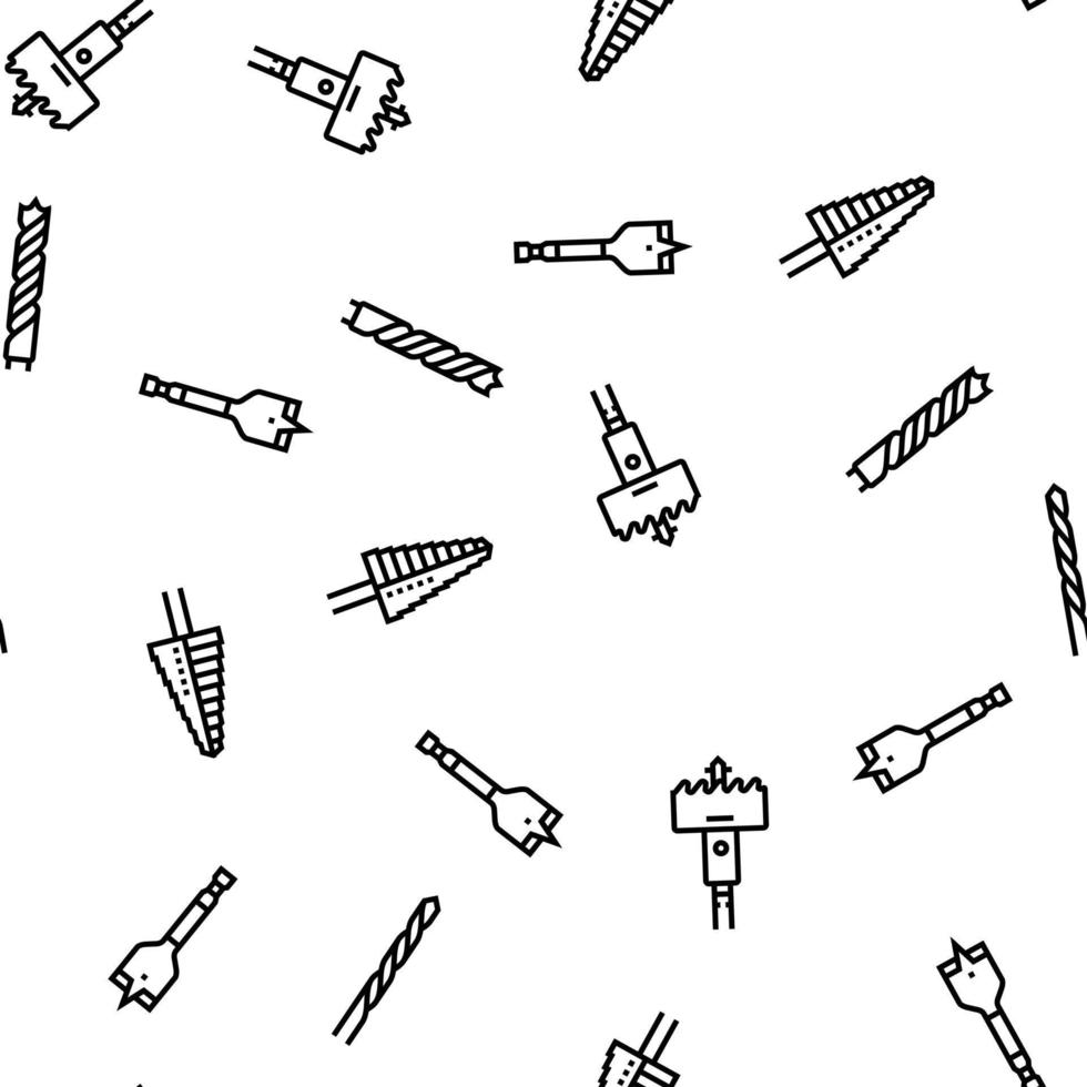 drill equipment construction vector seamless pattern