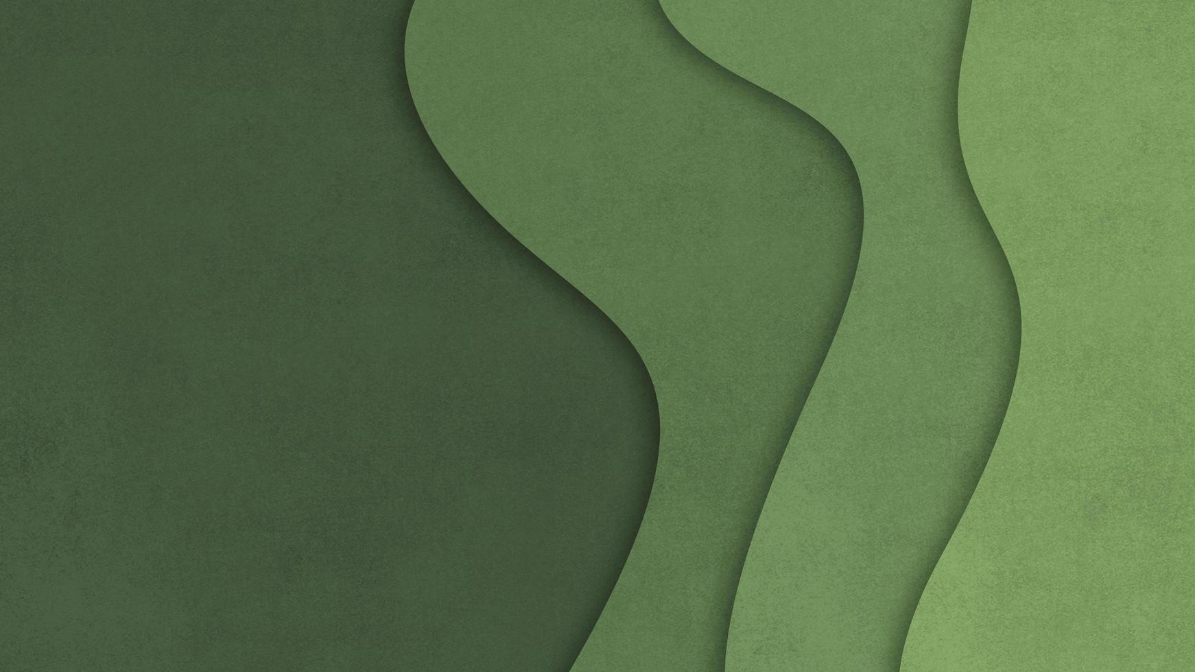 Abstract green papercut style layers background photo