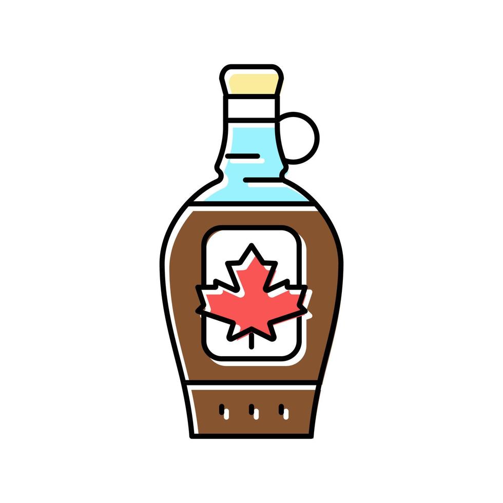 maple syrup package color icon vector illustration