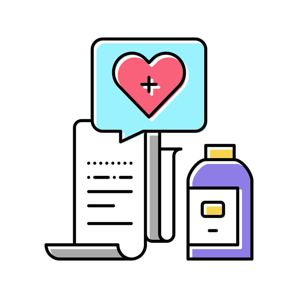 getting medicines color icon vector illustration