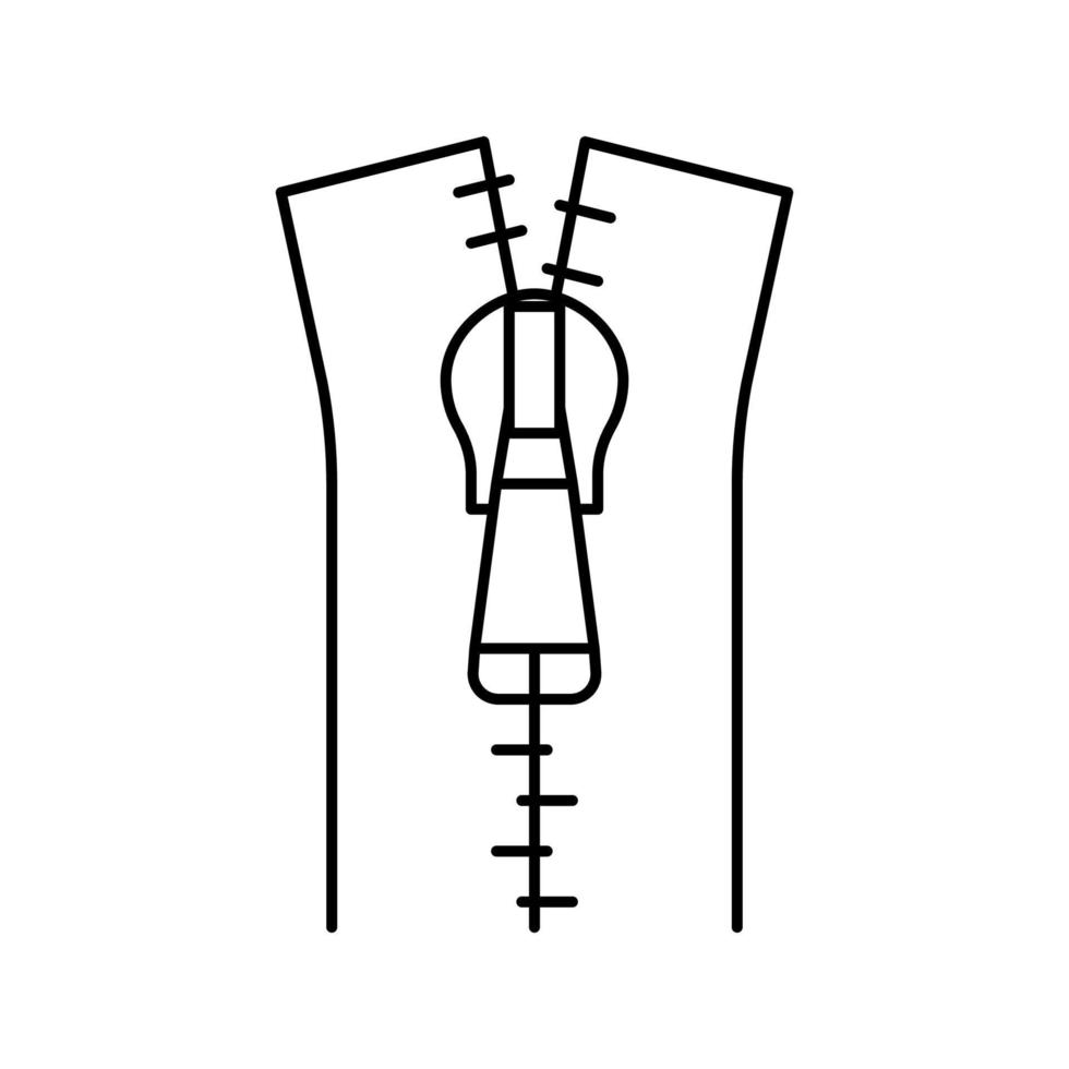 zipper accessory line icon vector illustration