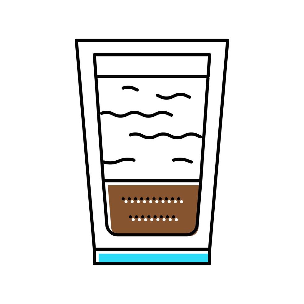 Ilustración de vector de icono de color de café con leche plana