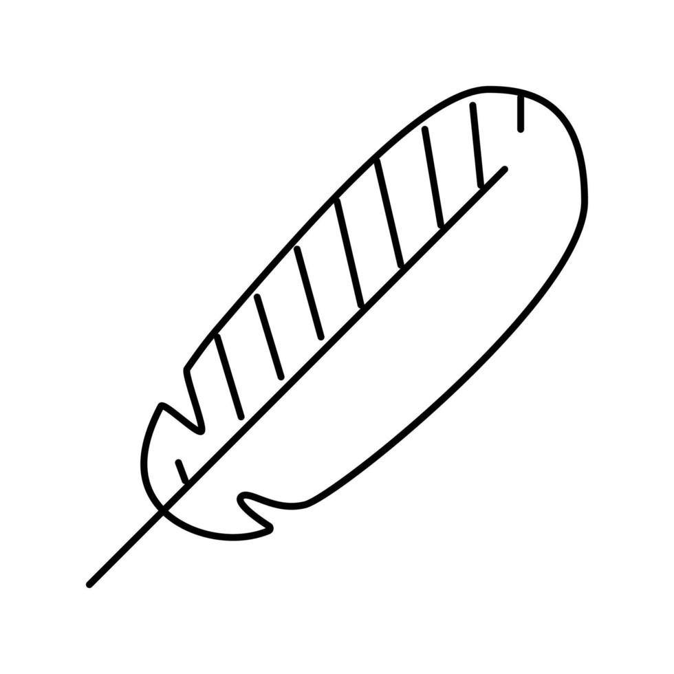 abstract feather soft fluffy line icon vector illustration