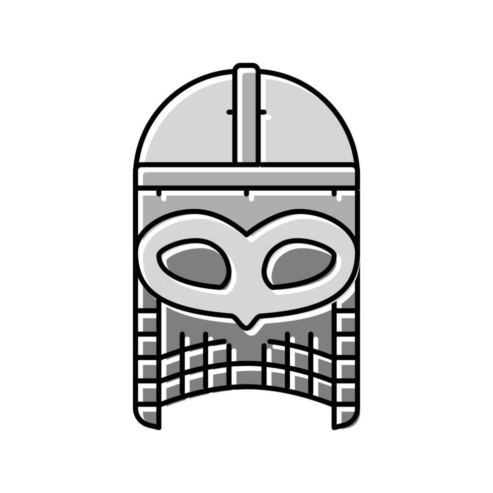 helmet viking sweden color icon vector illustration