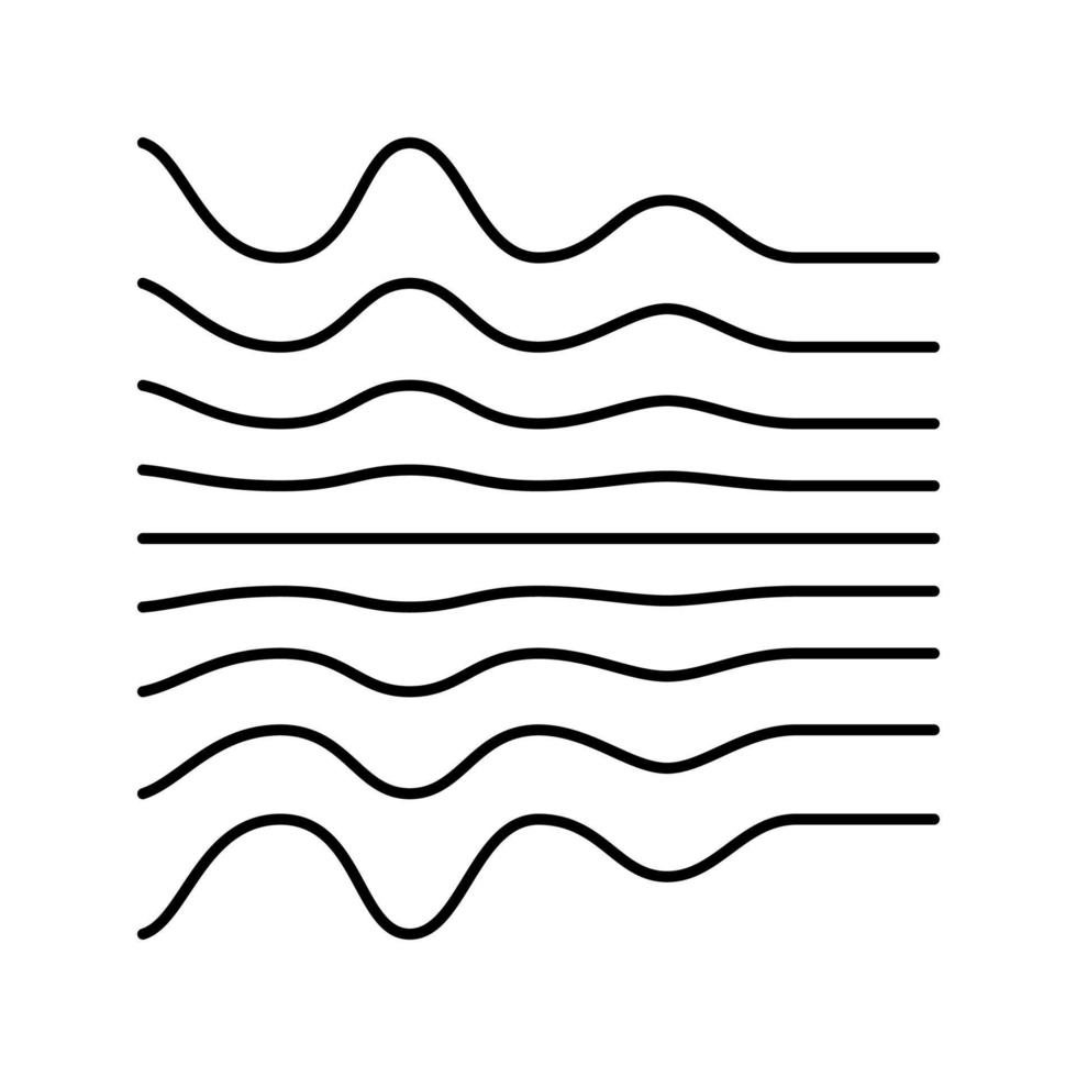 noise waves line icon vector illustration