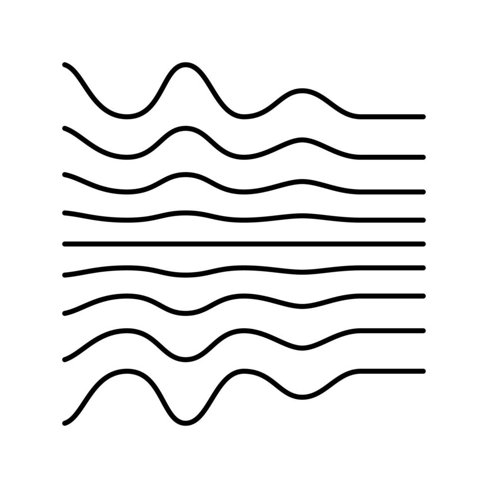 noise waves line icon vector illustration