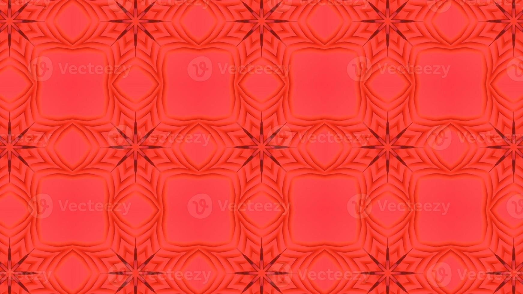 Digital Illustration Red Kaleidoscope Tiles Background photo