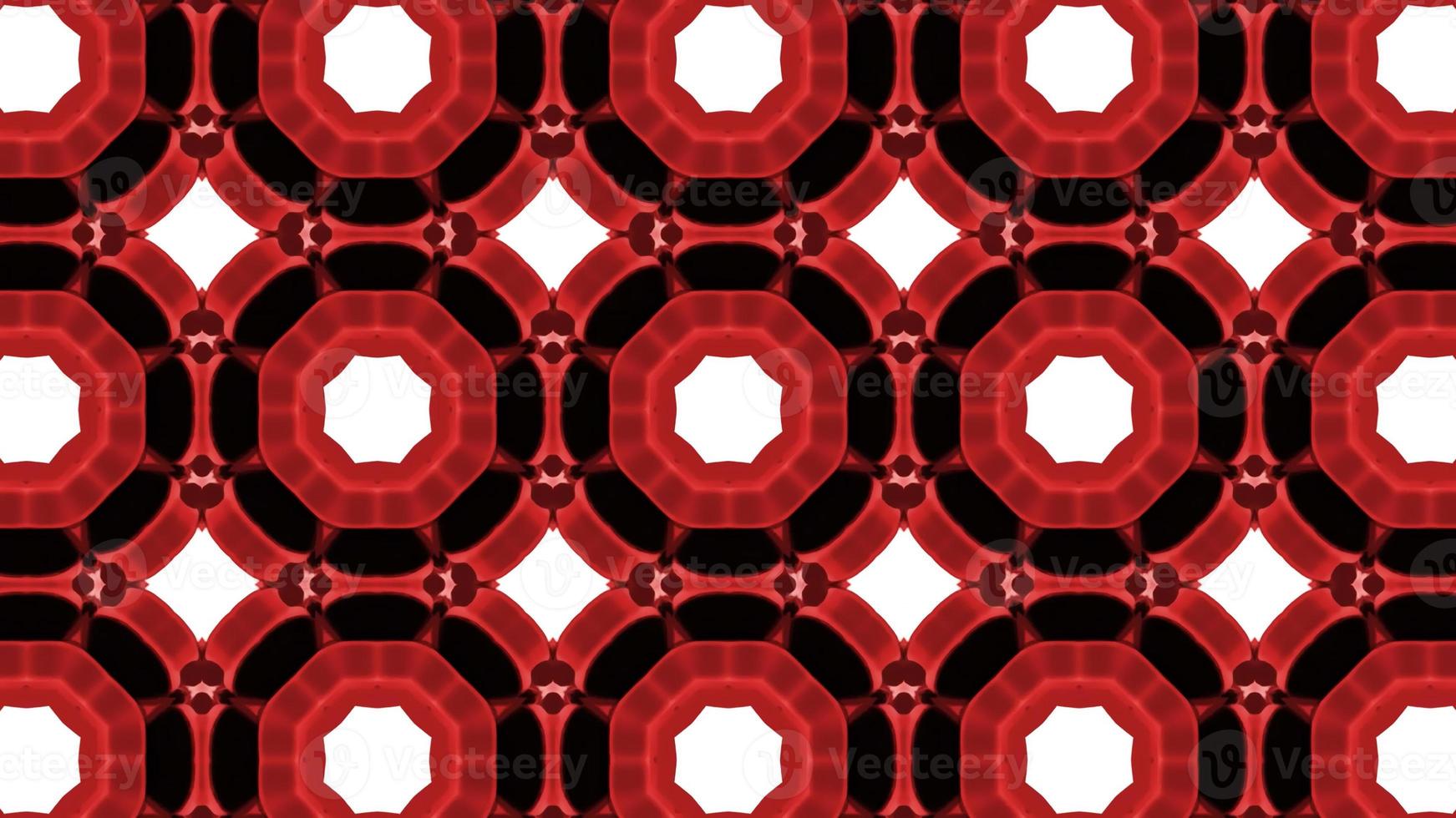 Digital Illustration Red Kaleidoscope Tiles Background photo