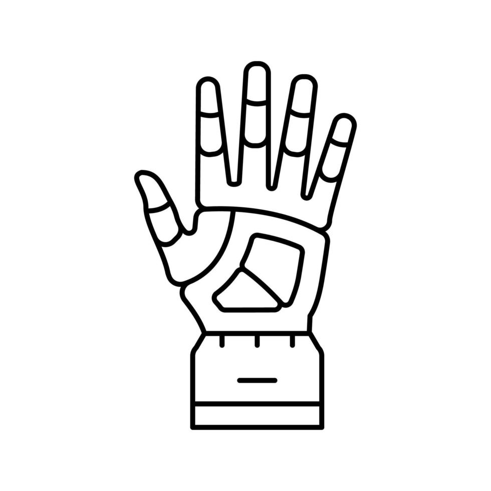 hand robot line icon vector illustration