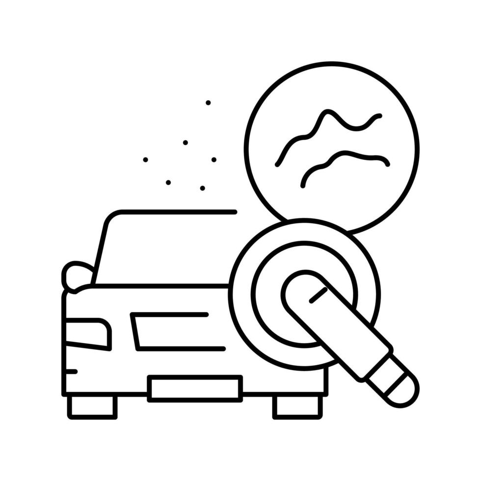 scuff mark and minor scratch buffing line icon vector illustrati