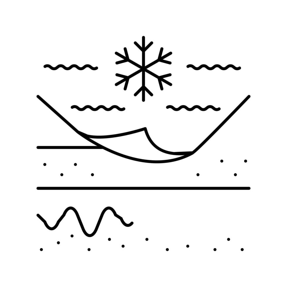 cold problem skin line icon vector illustration
