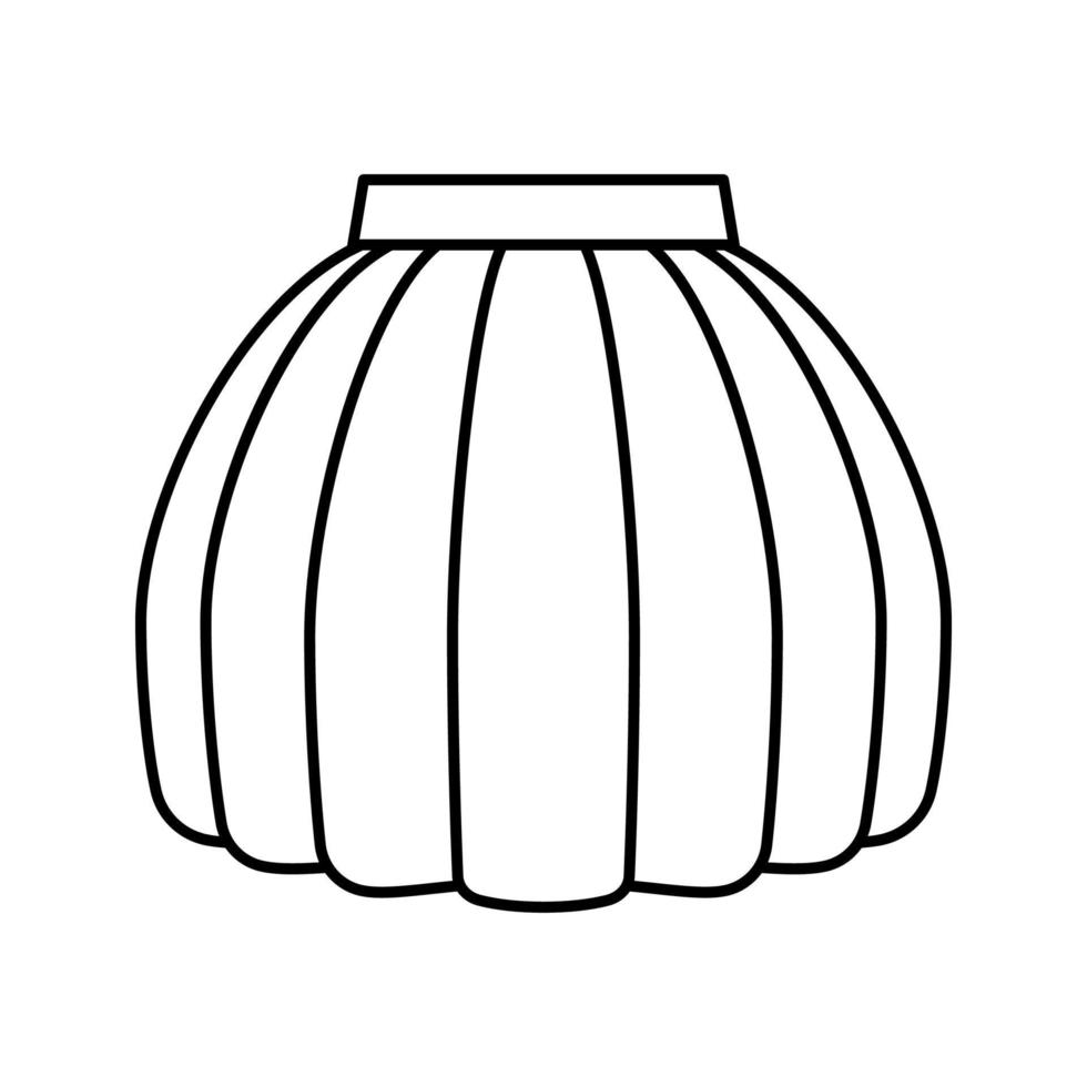 bubble skirt line icon vector illustration